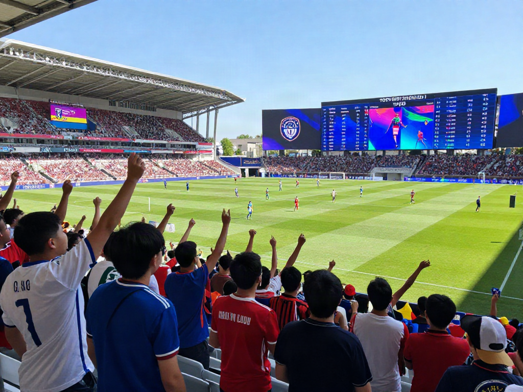Fans celebrating during a football match showcasing the excitement of TOP10 สโมสร rankings.