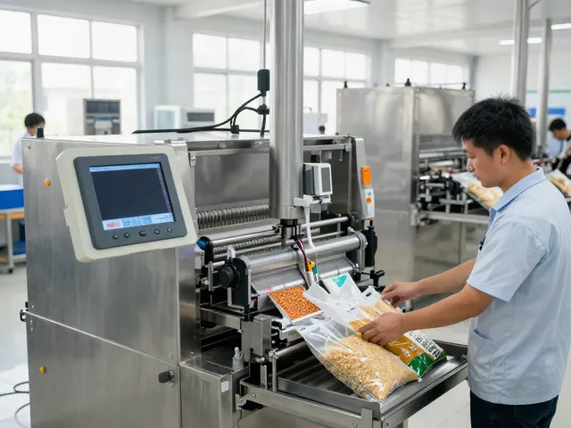 Automated bagging solutions in action at a modern packaging facility, showcasing efficiency and technology.