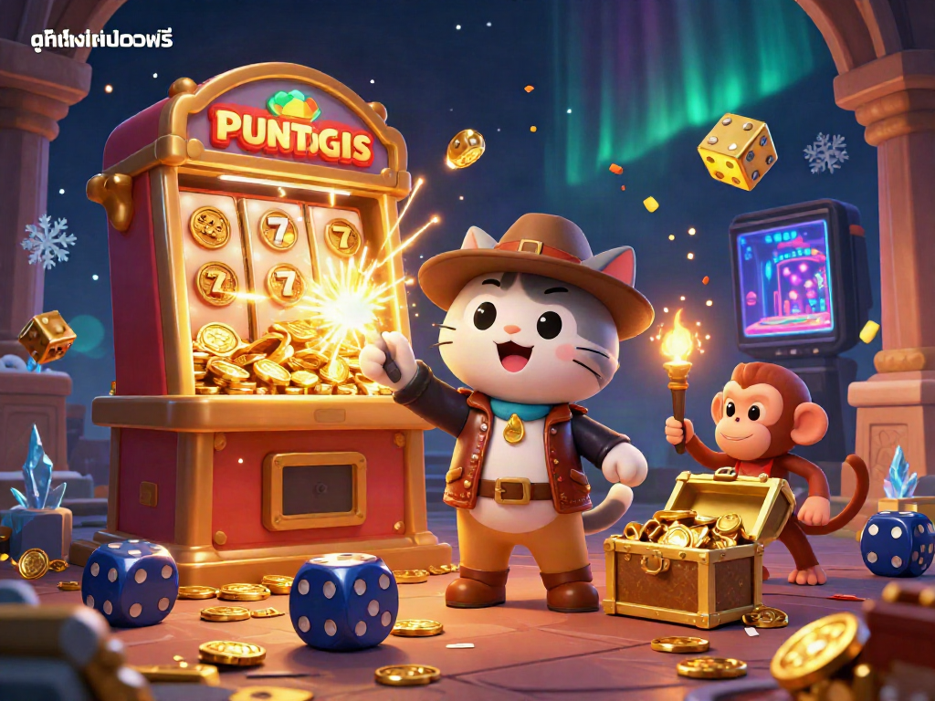 Experience ดูหนังออนไลน์ฟรี in a vibrant casino adventure with a cat archaeologist and a monkey companion.