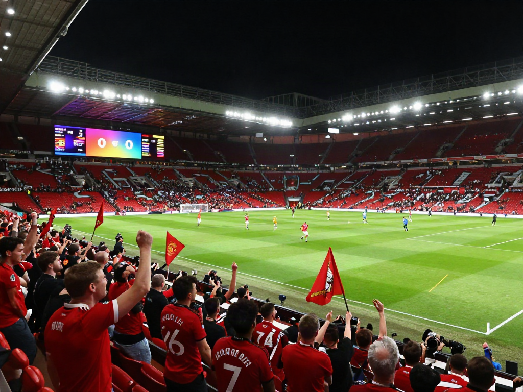 Manchester United vs Liverpool match atmosphere showcasing fans cheering and players in action, highlighting แมนยู vs ลิเวอร์พูล 10 นัดล่าสุด rivalry.