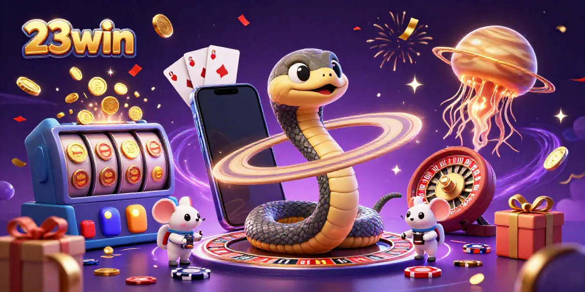 Experience thrilling bets with 23win as astronaut mice engage in cosmic gambling.