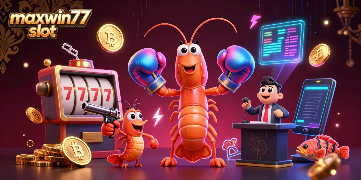 Engage with the vibrant world of maxwin77 slot featuring animated sea creatures and glittering cryptocurrencies.