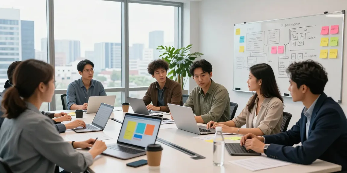 Employees check these guys out during a collaborative meeting in a modern office